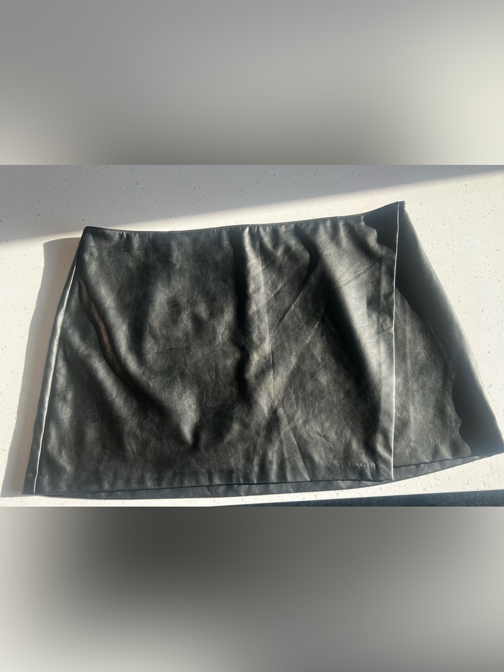 Abercrombie & Fitch Black Faux Leather Mini Skirt
